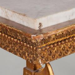 ELEGANT SWEDISH GILT WOOD NEOCLASSICAL CONSOLE TABLE WITH MARBLE TOP - 3434965