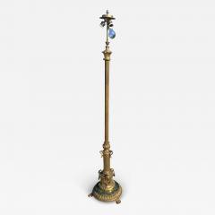 EMPIRE DORE BRONZE AND MARBLE WITH PANELS OF ANGELS FLOOR LAMP - 3863265