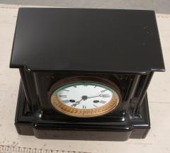 ENGLISH 19TH CENTURY AESTHETIC MOVEMENT BLACK MARBLE MANTEL CLOCK - 949252