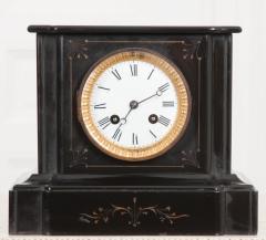 ENGLISH 19TH CENTURY AESTHETIC MOVEMENT BLACK MARBLE MANTEL CLOCK - 949253