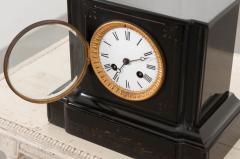 ENGLISH 19TH CENTURY AESTHETIC MOVEMENT BLACK MARBLE MANTEL CLOCK - 949258