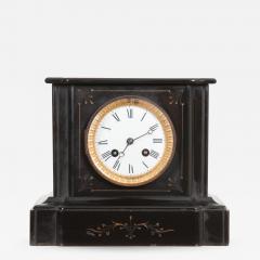 ENGLISH 19TH CENTURY AESTHETIC MOVEMENT BLACK MARBLE MANTEL CLOCK - 949276