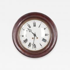 ENGLISH 19TH CENTURY ROUND OAK WALL CLOCK - 882571