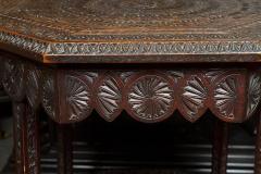 ENGLISH ARTS CRAFTS WOODEN CARVED WOOD SIDE TABLE - 3248347