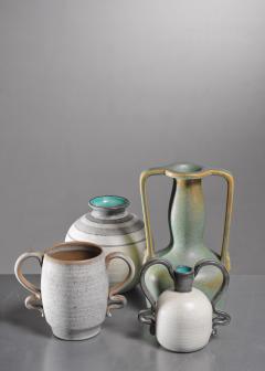 EVA JANCKE BJ RK Set of 4 ceramic vases by Eva Jancke Bj rk and Ewald Dahlskog for Bo Fajans - 3092833