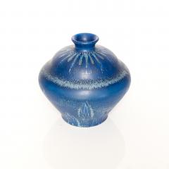 EVA JANCKE BJ RK THREE EVA JANCKE BJ RK VASES WITH BLUE GLAZE BO FAJANS - 909646