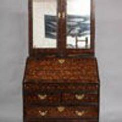 EXCEEDINGLY RARE BRITISH COLONIAL EBONY BUREAU BOOKCASE - 3022413
