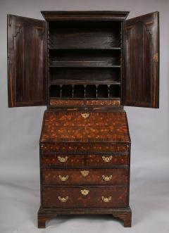 EXCEEDINGLY RARE BRITISH COLONIAL EBONY BUREAU BOOKCASE - 3022500