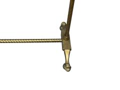 EXCEPTIONAL 1920s BRASS CLOTHING RACK WITH HAND DESIGN 26 FANCY BRASS HANGERS - 4578524