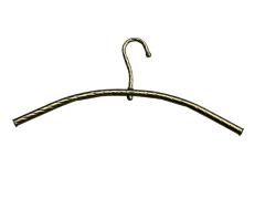 EXCEPTIONAL 1920s BRASS CLOTHING RACK WITH HAND DESIGN 26 FANCY BRASS HANGERS - 4578528