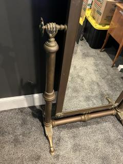 EXCEPTIONAL ANTIQUE BRASS DRESSING MIRROR WITH HAND ACCENTS - 4213216