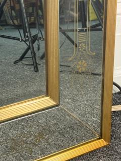 EXCEPTIONAL FRENCH MODERNE BRASS MIRROR WITH GOLD DESIGN - 3681379