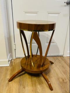 EXCEPTIONAL ITALIAN MID CENTURY LACQUERED WOOD AND BRASS TABLE - 1882090