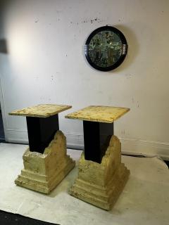 EXCEPTIONAL ITALIAN POST MODERN NATURAL STONE DESIGN STANDS - 3331743