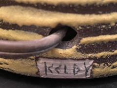 EXCEPTIONAL MODERNIST MID CENTURY STRIPED POTTERY LAMP BY KELBY - 2185745