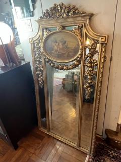 EXCEPTIONAL ORNATE HAND PAINTED TRUMDEAU MIRROR - 3112323