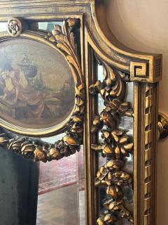 EXCEPTIONAL ORNATE HAND PAINTED TRUMDEAU MIRROR - 3112328