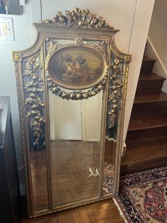 EXCEPTIONAL ORNATE HAND PAINTED TRUMDEAU MIRROR - 3153599