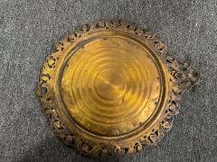 EXCEPTIONAL PAIR OF CHERUB FLOWERS BRONZE ANTIQUE ROUND MIRRORS - 4404675