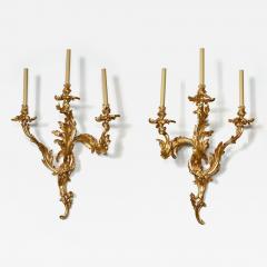 EXCEPTIONAL PAIR OF LARGE 19TH CENTURY FRENCH THREE BRANCH - 3391121