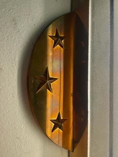 EXCEPTIONAL PAIR OF MODERNIST ART DECO STAR DESIGN SCONCES - 2487933