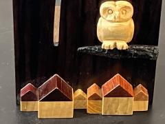 EXOTIC MIXED WOODS OWL STARS AND MOON WITH SKYLINE MUSIC BOX - 3327038