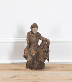 Early 17th Century Carved Wood Figure of Guanyin - 4226322