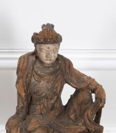 Early 17th Century Carved Wood Figure of Guanyin - 4226324