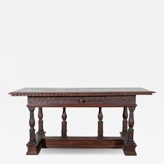 Early 17th Century Lombard Louis XIV Walnut Table with Baluster Legs - 4379245