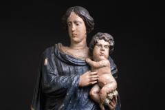 Early 18th C southern France Madonna and Child Carved and Polychrome Wood - 1980942