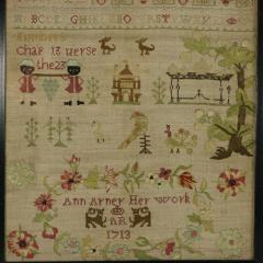 Early 18th Century Band Sampler 1713 by Ann Arner - 3118161