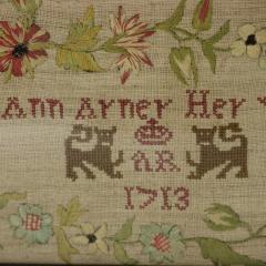 Early 18th Century Band Sampler 1713 by Ann Arner - 3118165