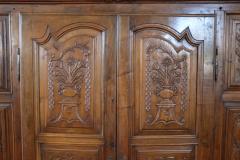 Early 18th Century Baroque Carved Walnut Antique Wardrobe Cabinet with Secrets - 2674730