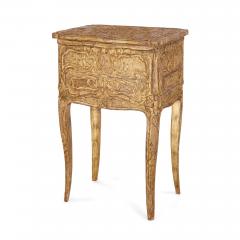 Early 18th Century French R gence period carved giltwood table with mirror - 3075817