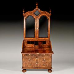 Early 18th Century George I Figured Walnut Bureau Bookcase - 3123300