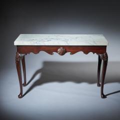 Early 18th Century Irish George I Mahogany Console Table with Marble Top - 3127513