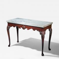 Early 18th Century Irish George I Mahogany Console Table with Marble Top - 3132321