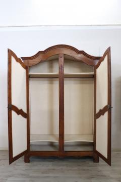 Early 18th Century Italian Solid Poplar Wood Antique Wardrobe or Armoire - 3519894