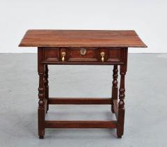 Early 18th c English Oak Single Drawer Table - 3456003