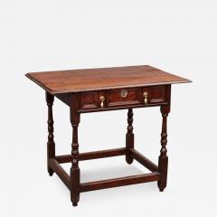 Early 18th c English Oak Single Drawer Table - 3458024