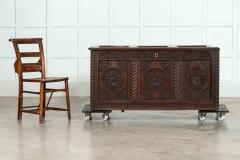 Early 18thC English Oak Carved Coffer - 3883073