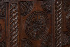 Early 18thC English Oak Carved Coffer - 3883080