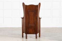 Early 18thC Oak Pine Carved Lambing Chair - 4371490