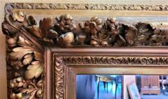 Early 19C Large English Baroque Gilt Floral Wall Mirror - 4153956