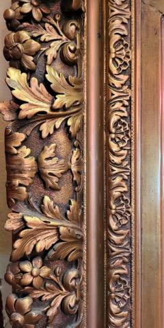 Early 19C Large English Baroque Gilt Floral Wall Mirror - 4153958