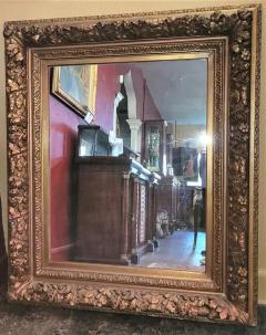Early 19C Large English Baroque Gilt Floral Wall Mirror - 4153961