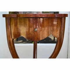 Early 19th C Style Biedermeier Twisted Leg Side Table Nightstand - 3493134