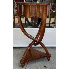 Early 19th C Style Biedermeier Twisted Leg Side Table Nightstand - 3493158