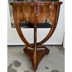Early 19th C Style Biedermeier Twisted Leg Side Table Nightstand - 3493180