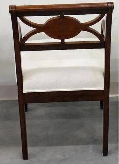 Early 19th Century Antique Biedermeier Scenic Inlaid Arm Chairs a Pair - 2444621